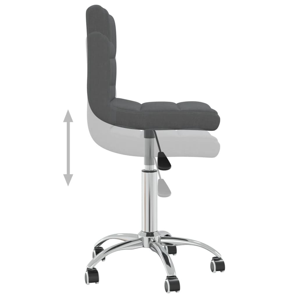 vidaXL Swivel Office Chair Dark Grey Fabric