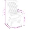 vidaXL 5 Piece Folding Outdoor Dining Set Solid Wood Teak