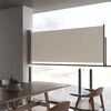 vidaXL Patio Retractable Side Awning 100 x 300 cm Cream