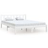 vidaXL Bed Frame without Mattress White Solid Wood 120x200 cm
