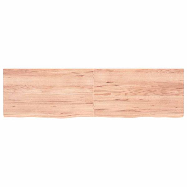 vidaXL Bathroom Countertop Light Brown 180x50x(2-4)cm Treated Solid Wood