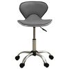 vidaXL Salon Spa Stool Grey Faux Leather
