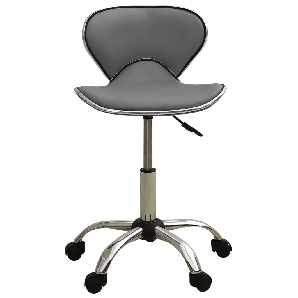vidaXL Salon Spa Stool Grey Faux Leather