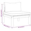 vidaXL 2 Piece Garden Sofa Set with Dark Grey Cushions Acacia Wood