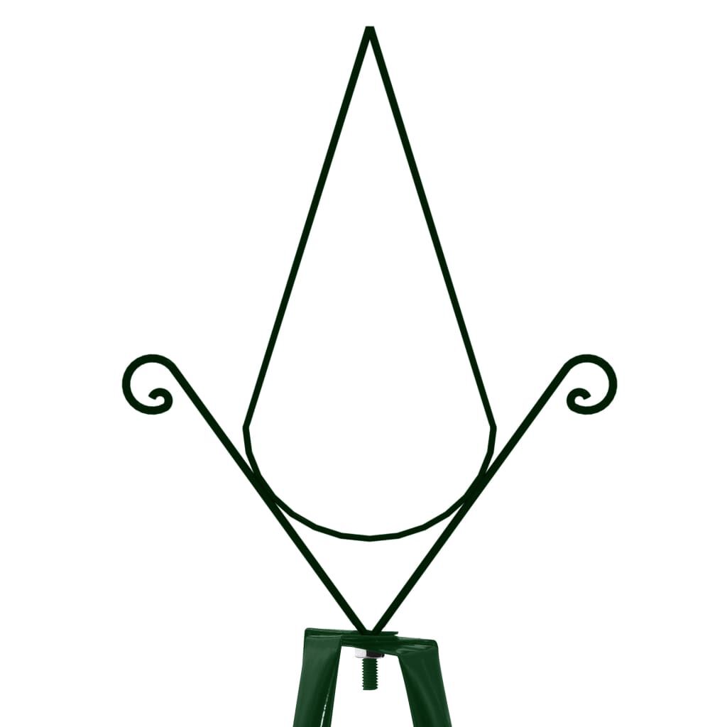 vidaXL Garden Climbing Plant Racks 2 pcs Dark Green 35x35x195 cm Iron