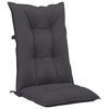 vidaXL Garden Highback Chair Cushions 4 pcs Anthracite 120x50x7 cm Fabric