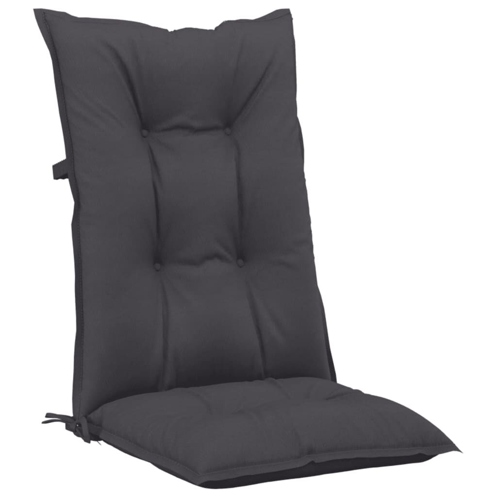 vidaXL Garden Highback Chair Cushions 4 pcs Anthracite 120x50x7 cm Fabric