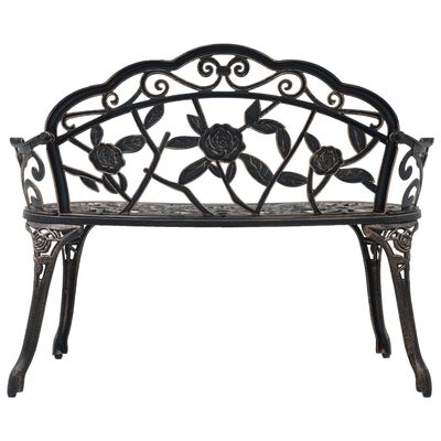 vidaXL Bistro Bench 100cm Bronze Cast Aluminium, bronze vidaXL Bistro Bench 100cm Bronze Cast Aluminium