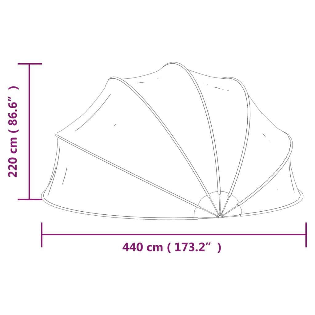vidaXL Pool Dome 440x220 cm