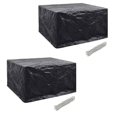 vidaXL Garden Furniture Covers 2pcs 6 Person Poly Rattan 172x113cm,  vidaXL Garden Furniture Covers 2pcs 6 Person Poly Rattan 172x113cm