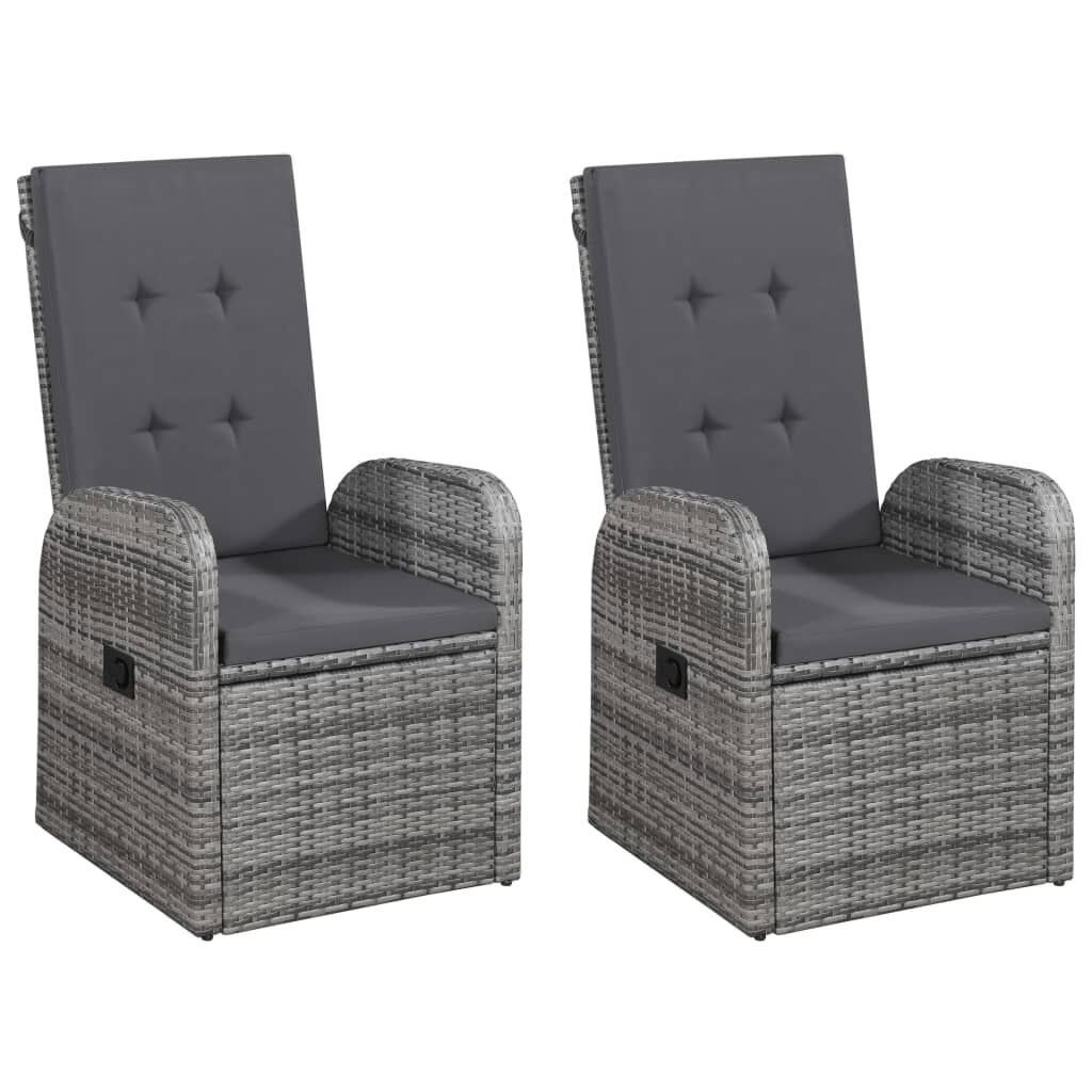 vidaXL 5 Piece Garden Dining Set Grey