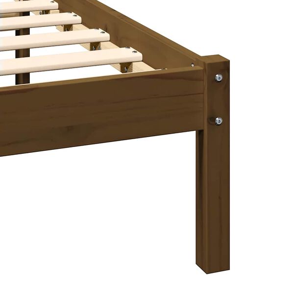 vidaXL Bed Frame without Mattress Honey Brown Solid Wood 200x200 cm