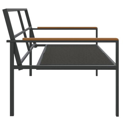 vidaXL 3 Piece Garden Lounge Set with Cushions Anthracite Steel,  vidaXL 3 Piece Garden Lounge Set with Cushions Anthracite Steel