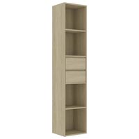 vidaXL Book Cabinet Sonoma Oak 36x30x171 cm Engineered Wood