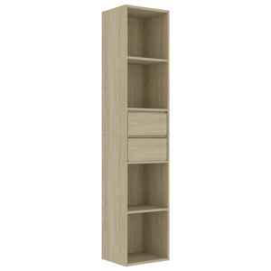 vidaXL Book Cabinet Sonoma Oak 36x30x171 cm Engineered Wood