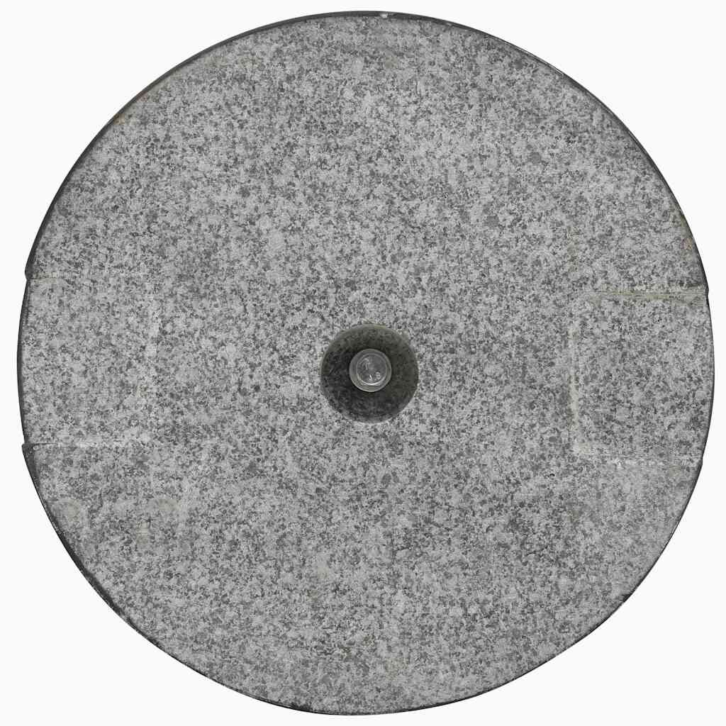 vidaXL Parasol Base Granite 20 kg Round Black