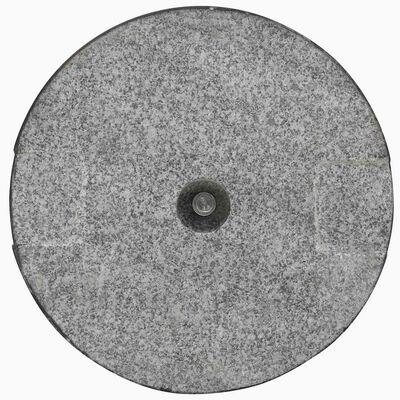 vidaXL Parasol Base Granite 20 kg Round Black, Black vidaXL Parasol Base Granite 20 kg Round Black