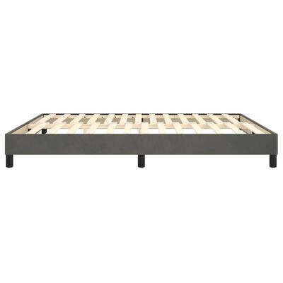 vidaXL Bed Frame without Mattress Dark Grey 180x200 cm Super King Velvet