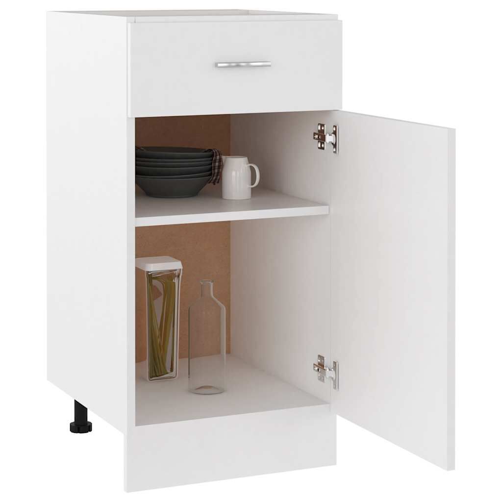 vidaXL Drawer Bottom Cabinet Lyon White 40x46x81.5 cm Engineered Wood