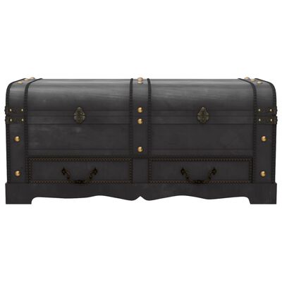 vidaXL Wooden Treasure Chest Large Black,  vidaXL Wooden Treasure Chest Large Black