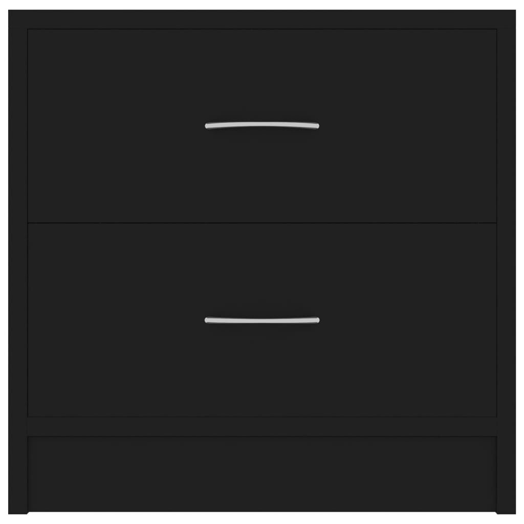 vidaXL Bedside Cabinets 2 pcs Black 40x30x40 cm Engineered Wood