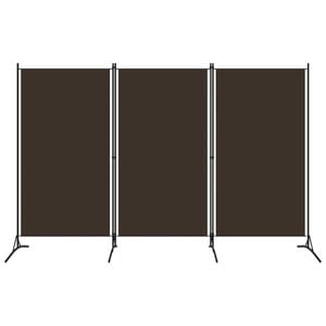 vidaXL 3-Panel Room Divider Brown 260x180 cm