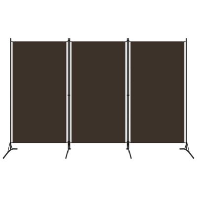 vidaXL 3-Panel Room Divider Brown 260x180 cm, brown vidaXL 3-Panel Room Divider Brown 260x180 cm