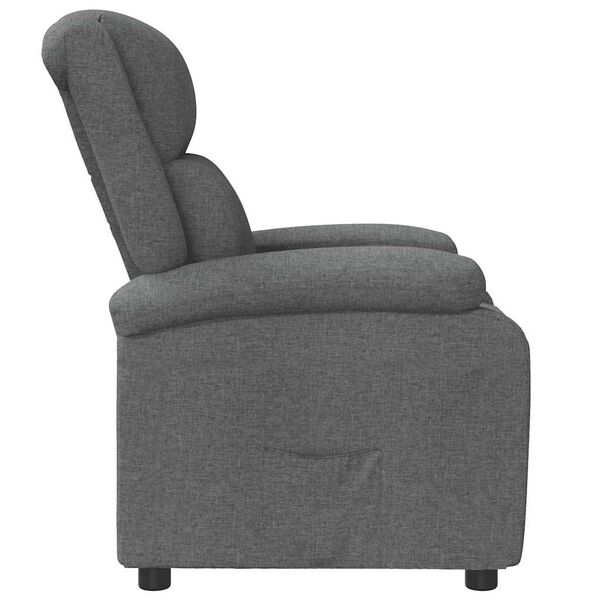vidaXL Recliner Chair Dark Grey Fabric