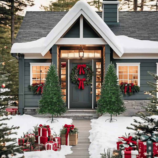 vidaXL Faux Christmas Tree Lifelike Needles 150 cm Green