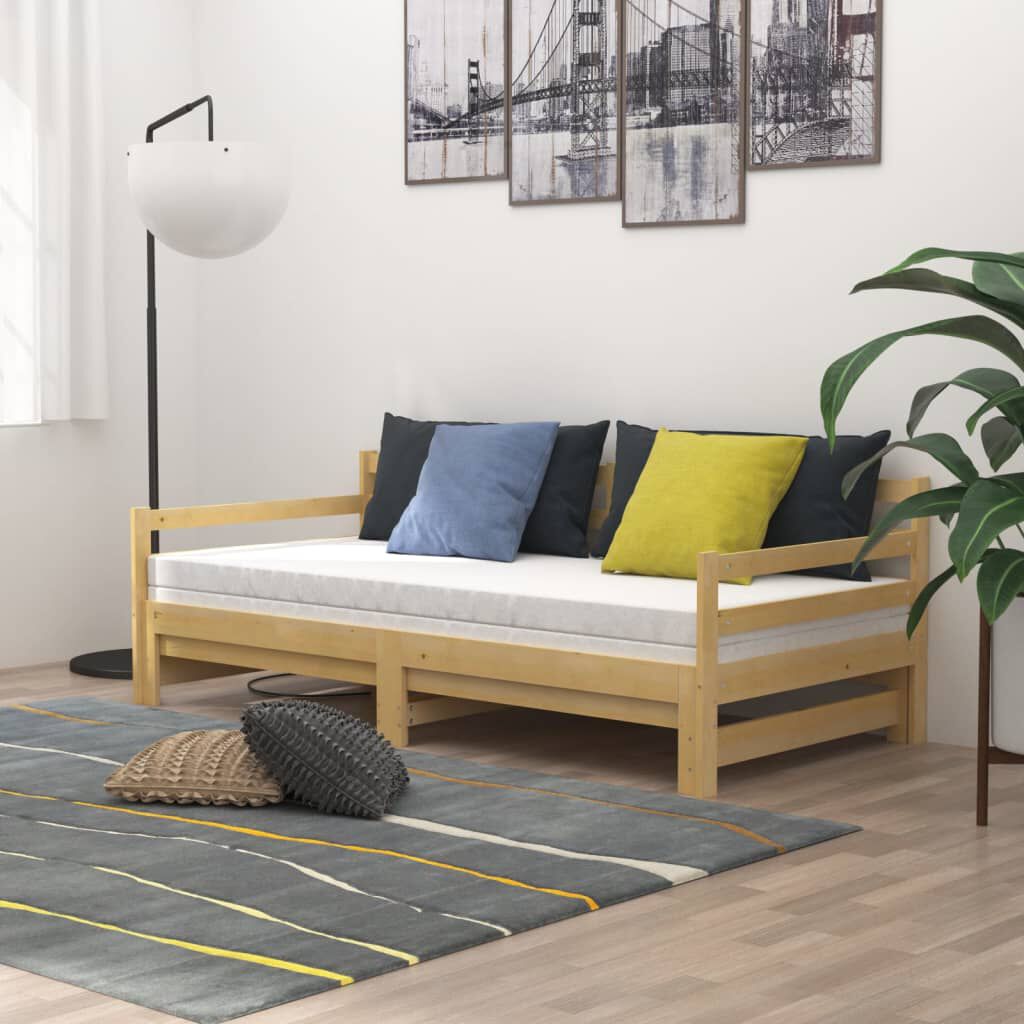 vidaXL Pull-out Day Bed without Mattress 2x(90x200)cm