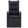 vidaXL 9 Piece Garden Dining Set with Cushions Black