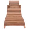 vidaXL Folding Sun Lounger Solid Teak Wood