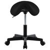 vidaXL Work Stool Black Faux Leather