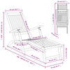 vidaXL Outdoor Deck Chair with Footrest and Table Solid Wood Acacia