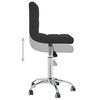 vidaXL Swivel Office Chair Black Fabric