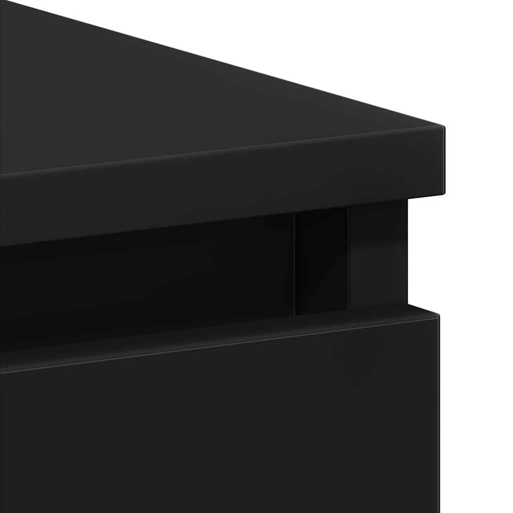 vidaXL Desk Black 90x45x76 cm Engineered Wood