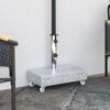 vidaXL Umbrella Base Light Grey 45x25x8.3 cm Granite