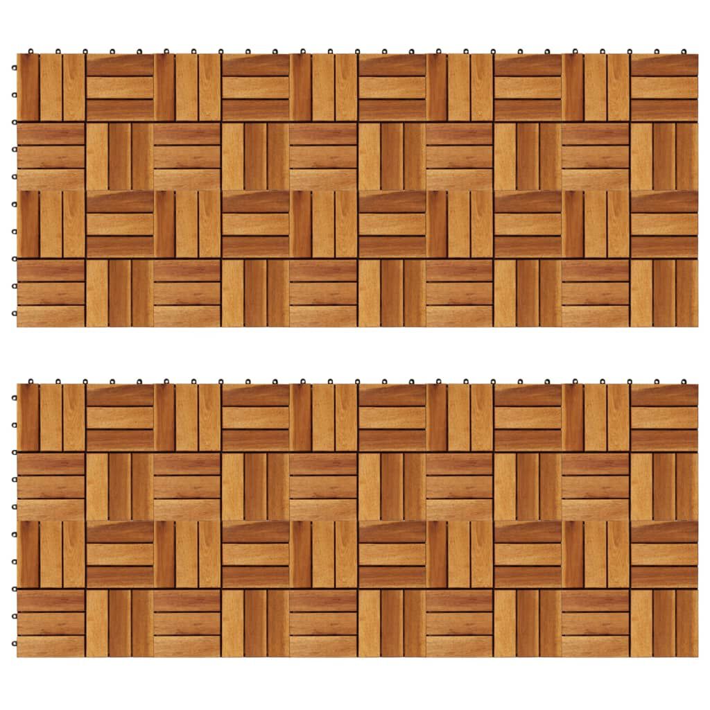 Decking Tiles 30 x 30 cm Acacia Set of 20