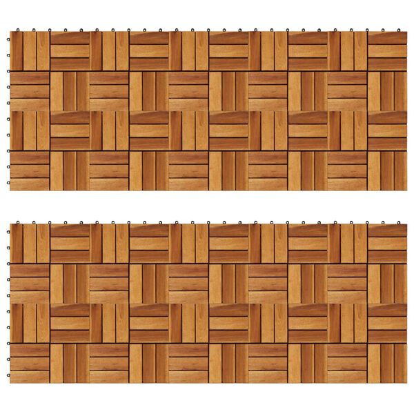 Decking Tiles 30 x 30 cm Acacia Set of 20