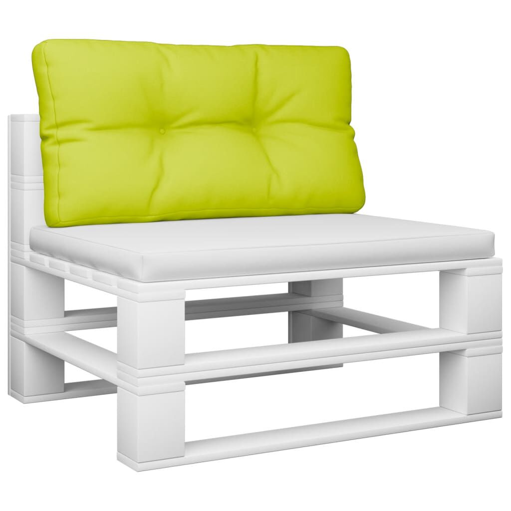 vidaXL Pallet Cushion Bright Green 70x40x12 cm Fabric