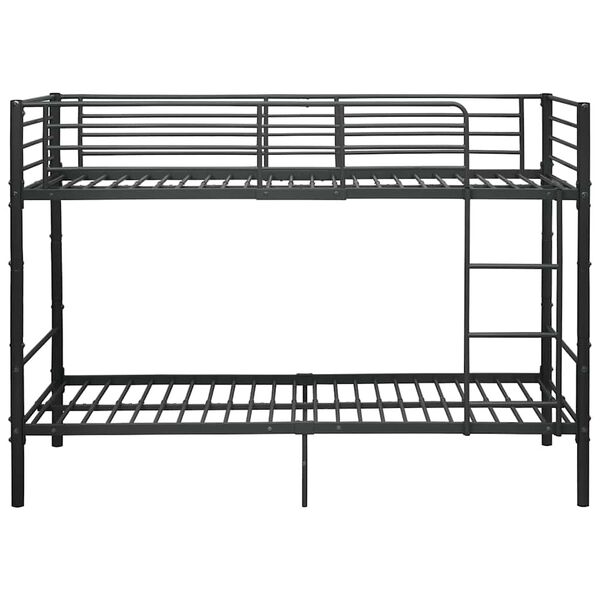 vidaXL Bunk Bed without Mattress Black Metal 90x200cm