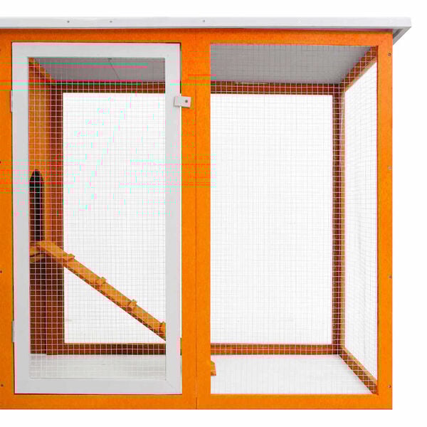 vidaXL Outdoor Chicken Cage Hen House with 1 Egg Cage Wood
