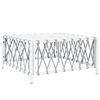 vidaXL 5 Piece Garden Lounge Set with Cushions White Steel
