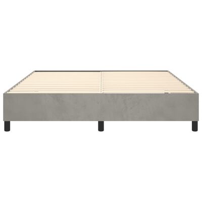 vidaXL Bed Frame without Mattress Light Grey 180x200 cm Super King Velvet, light grey vidaXL Bed Frame without Mattress Light Grey 180x200 cm Super King Velvet