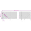vidaXL Chain Link Fence with Spike Anchors Green 1.6x10 m