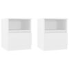 vidaXL Bed Cabinets 2 pcs White 40x40x50 cm Engineered Wood