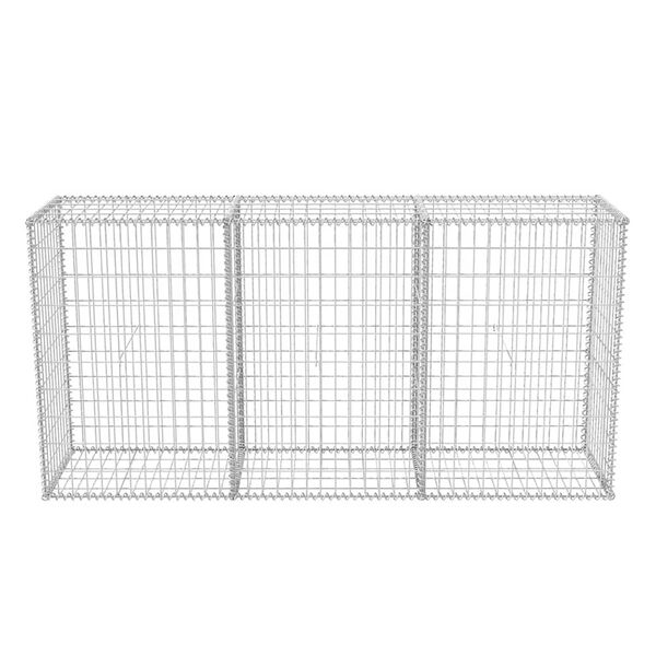 vidaXL Gabion Basket Galvanised Steel 200x50x100 cm