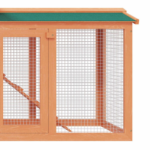 vidaXL Outdoor Large Rabbit Hutch Small Animal House Pet Cage Wood