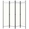 vidaXL 4-Panel Room Divider White 160x180 cm