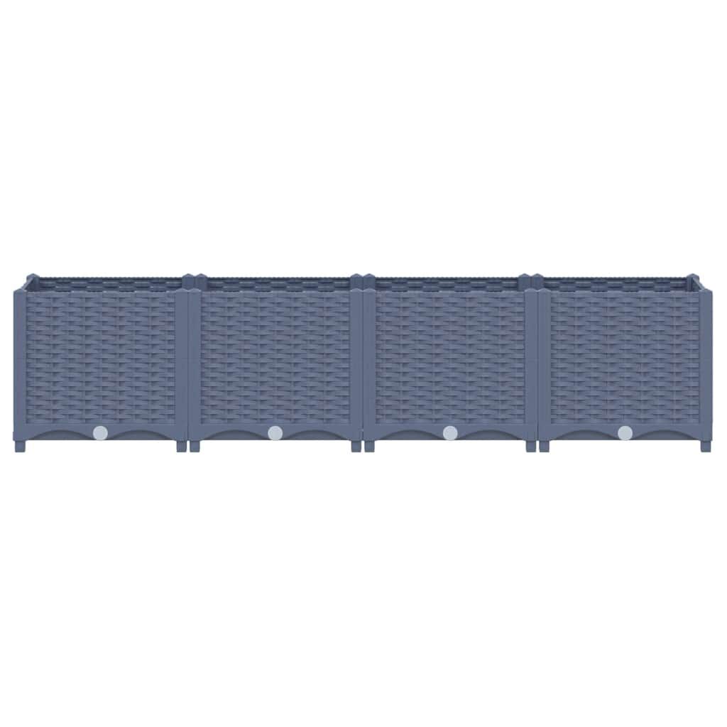 vidaXL Raised Bed 160x40x38 cm Polypropylene, blue grey vidaXL Raised Bed 160x40x38 cm Polypropylene